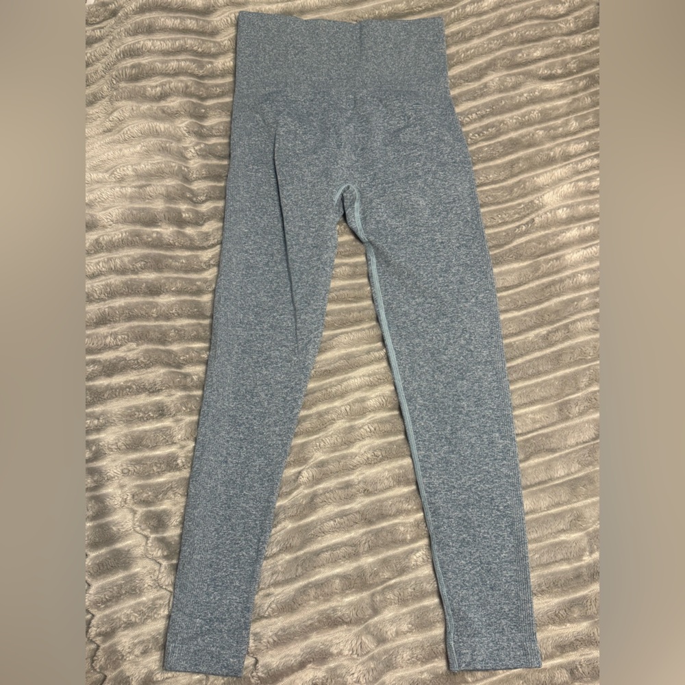 Grayish-blue High-Waisted Leggings